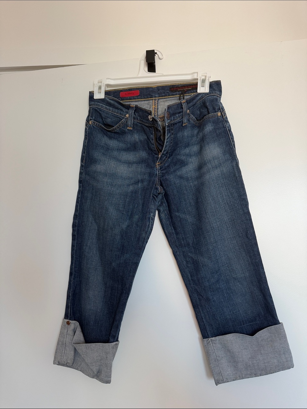 Ag Adriano Goldschmied womens Medium Blue Straight capri